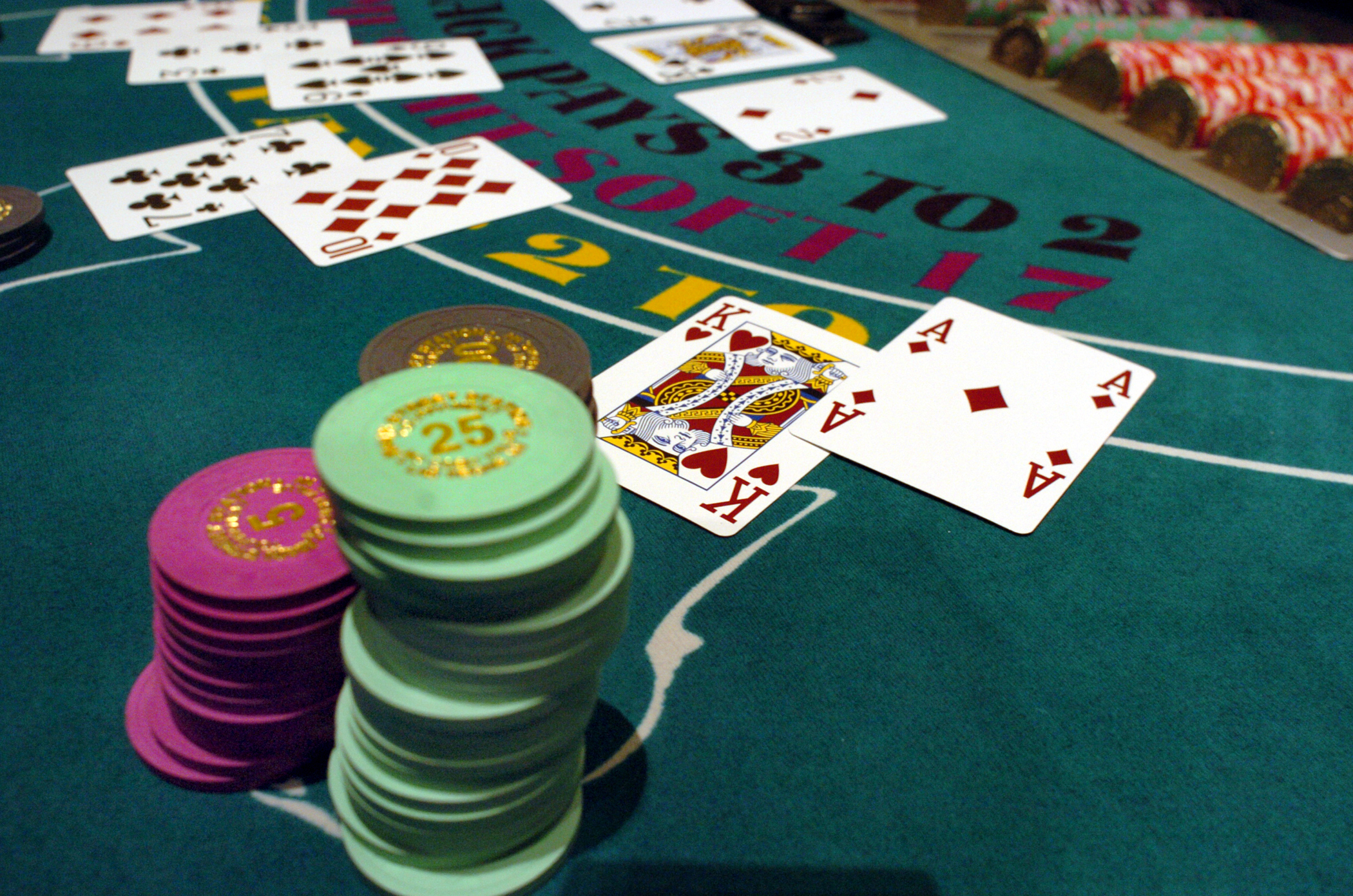 Card games in the casino of Las Vegas