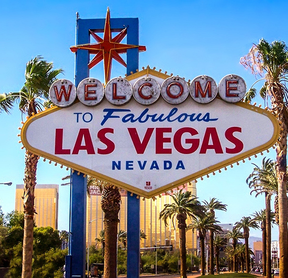 A welcome sign board to Las Vegas Nevada