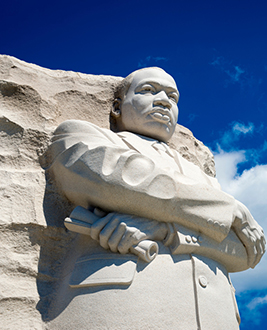 closeup shot of the statue in Washington DC