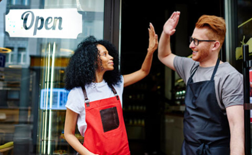 Supporting local Restaurants and shops